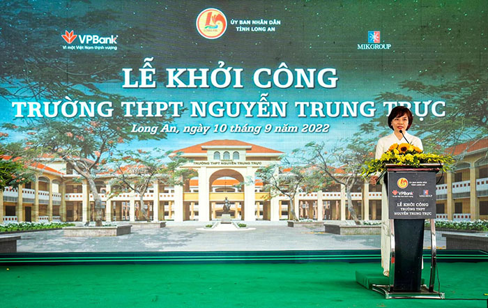 VPBank tài trợ 130 tỷ đồng xây dựng trường học tại huyện Bến Lức (Long An)